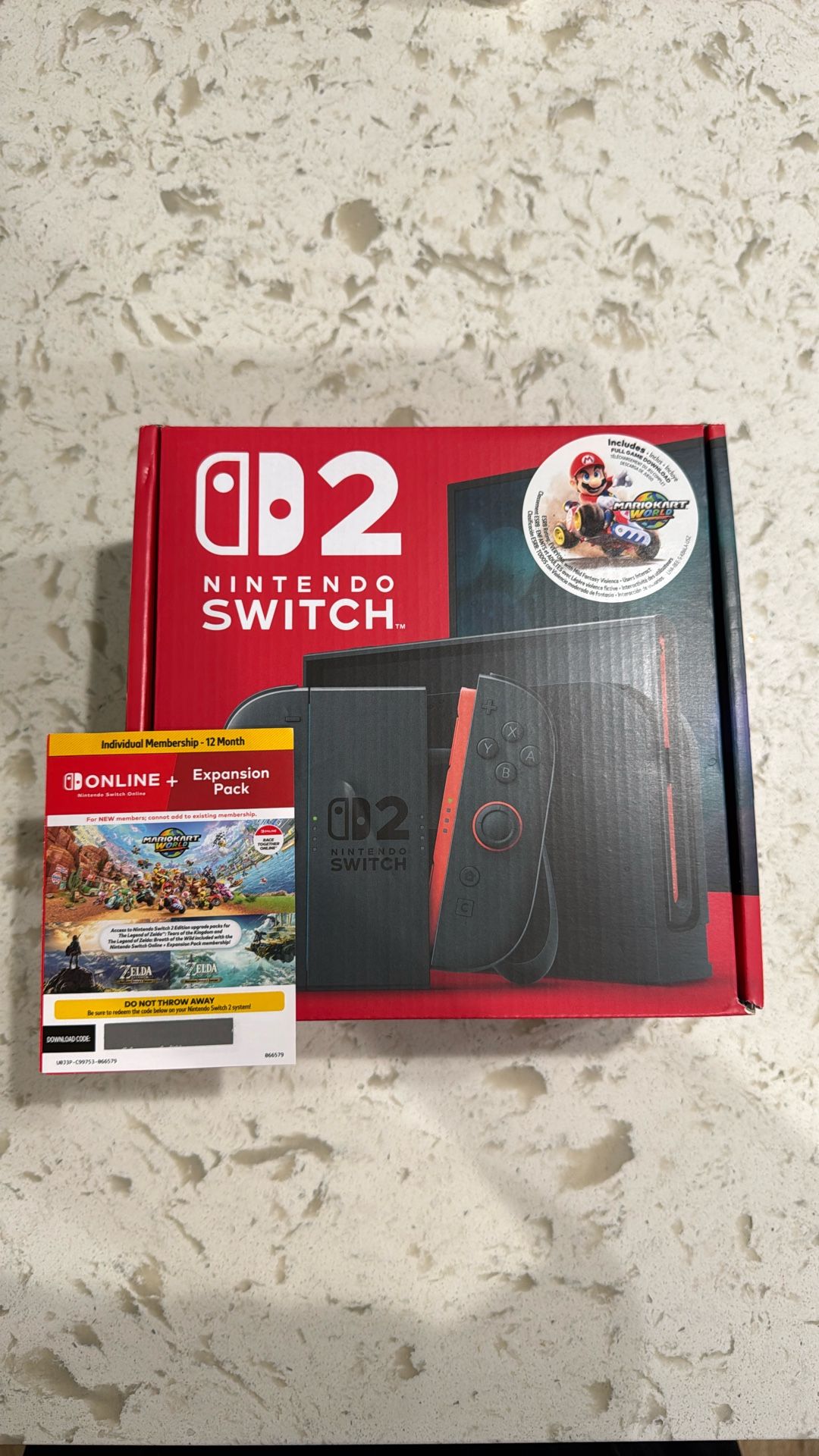 Nintendo Switch 2 Mario Kart Bundle(Online + Expansion Included)