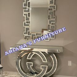 New GG Console Table + Mirror Set 