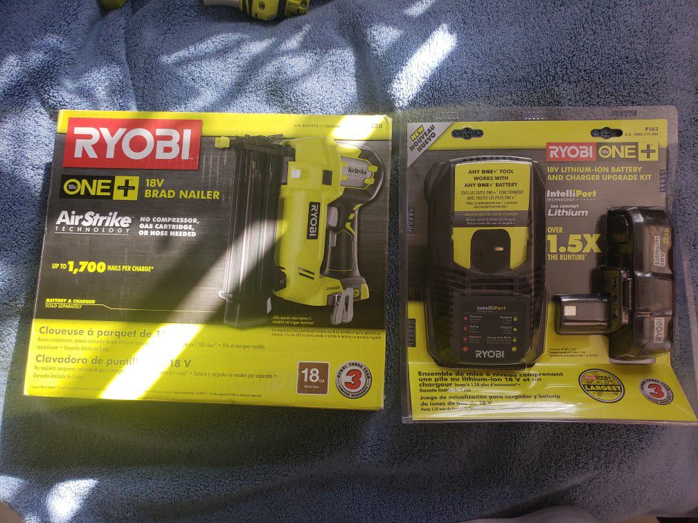 Ryobi nail gun and battery kit save!!!