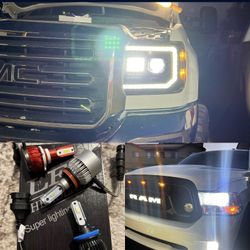Led headlight bulbs - hid lights - kit for any car truck suv bike- honda accord gmc sierra yukon nissan altima dodge any