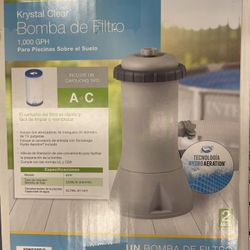 Cartridge filter pump 1000gph Intex,new in box