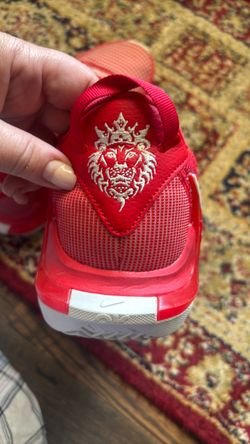 Nike Red Sneaker with Gold Lion Embroidery women’s size 8