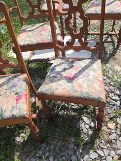Table and chairs  46  by 59