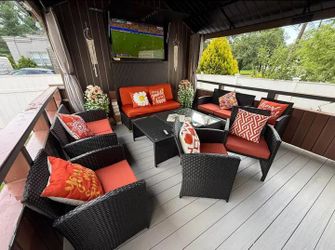 9-Piece Wicker Outdoor Patio Furniture Set