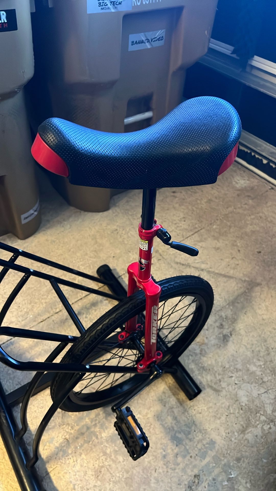 20” Torker Unicycle Black And Red