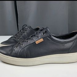 ECCO Soft 7 Casual Sneaker Shoes Black Leather  Us 9 Size 