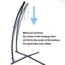 Hammock chair Stand, Heavy Duty Steel Solid Hammock Rack Stand, Adjustable Height, for Hanging Chairs,Tree tent，Loungers, Air Porch, Swings , Indoor/O