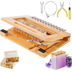 65#Soap Cutter, Cut 1-12 Bars, Precisely and Accurately Cut 1 Inch Bars, Multi Handmade Soap Wire Cutter, Bamboo Soap Slicer With Steel Wire, for Loaf