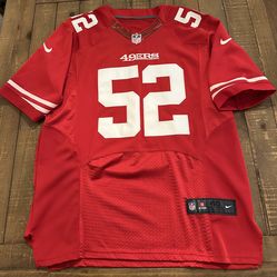 Nike Elite Authentic Patrick Willis SF 49ers Jersey Mens Size 40 #52  ON FIELD