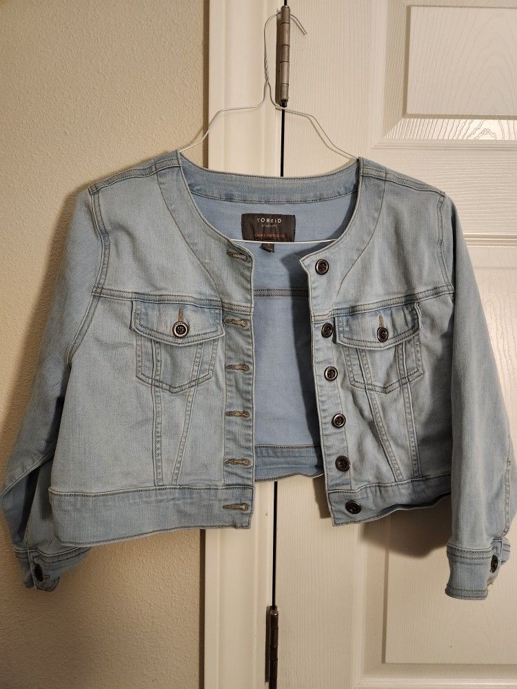 Womens Crop Jean Jacket