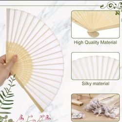 50 Pack Of Hand Held Fans For Weddings Or Personal Use