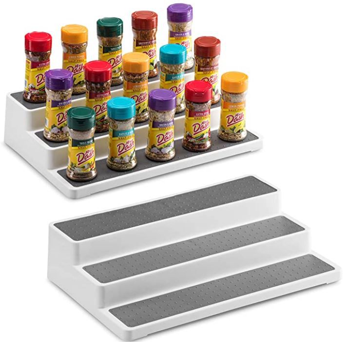 2 Pack Non Skid 3 Tier Spice Rack