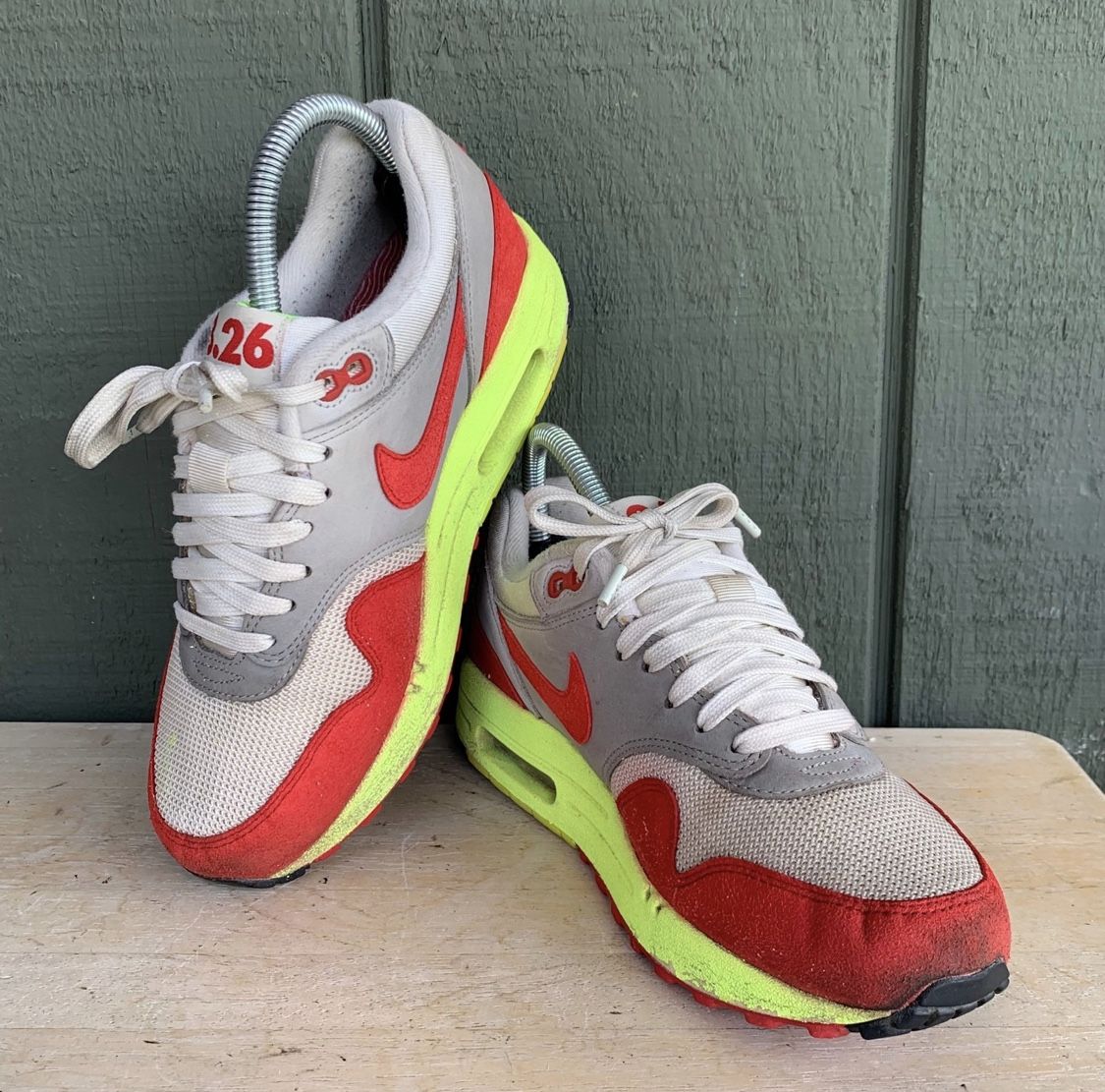 Nike Air Max 1 premium qs 2014 Size 5 665873 106 air max day sail uni red grey