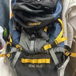Columbus Denali 65 Hiking Backpack w/Hydration Bladder - Defects See Photos