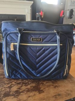 Kenneth Cole Reaction Navy Quilted Tote Bag