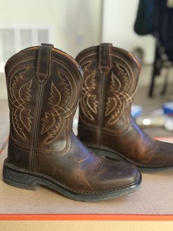 Ariat Kids Western Cowboy Boots – Brown Leather – Size 2