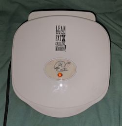 George Foreman Lean Mean Fat Grilling Machine Electric  Grill White