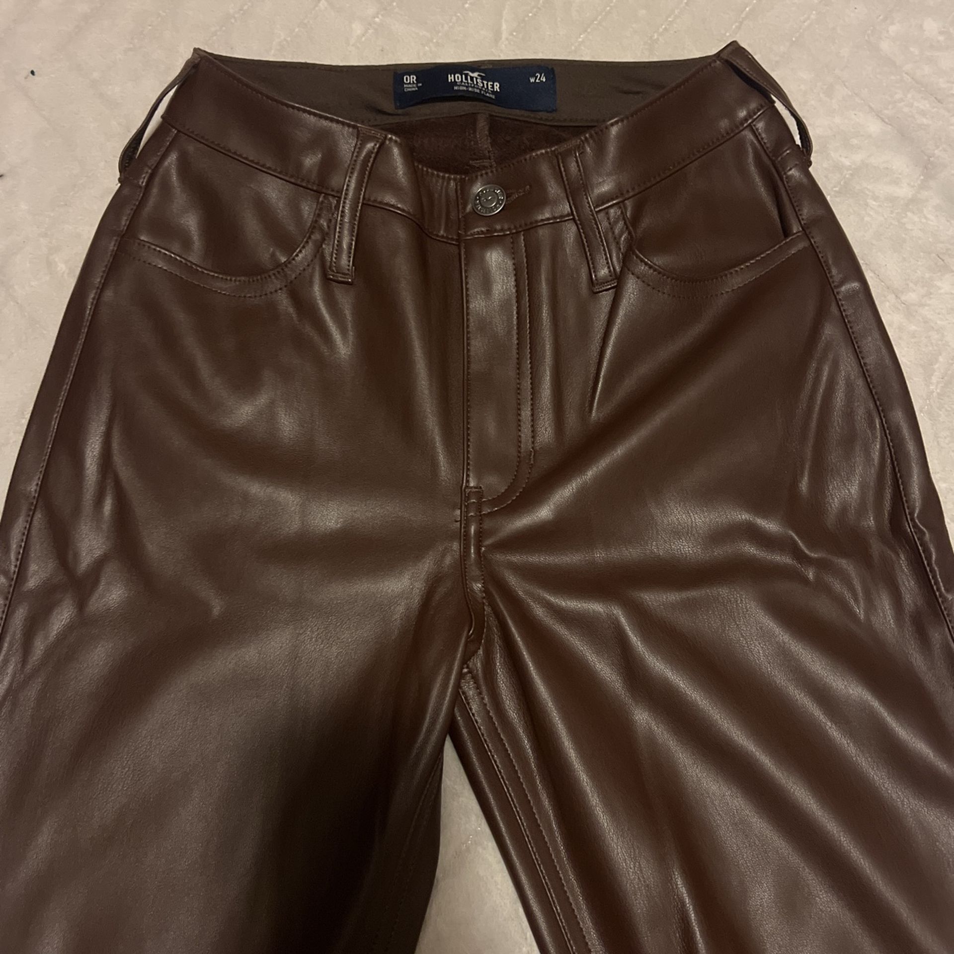 Flare Leather Jeans