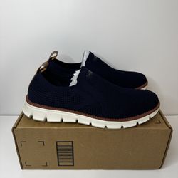 Haoyundong Navy Blue Men's Shoes non-slip running shoes, casual walking shoes, fashion mesh tennis shoes, training sports shoes Size 44