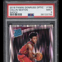 Donrus Optic Shock Collin Sexton ROOKIE #180 PSA 9 MINT ( READ DESCRIPTION!!!) On Auction Fanatics Collect With Bids Already Get It While You Can