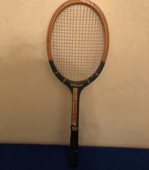 Photo Vintage Chris Evert American Star Tennis Racquet