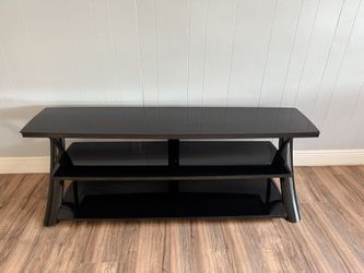 65” TV Stand (Black Mirrored) - OBO