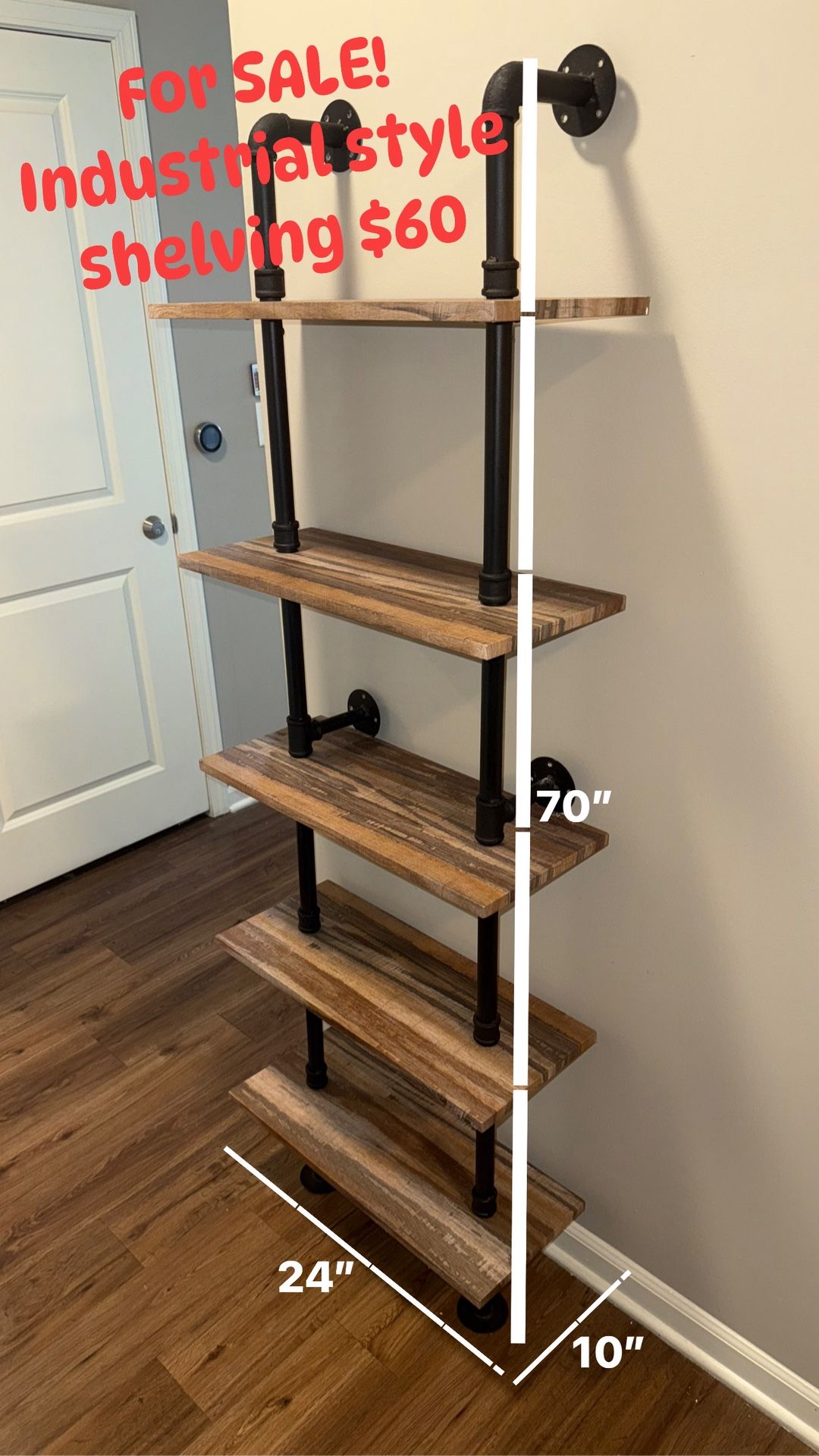 Industrial Style Shelving $60