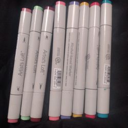 8 Artists Loft Brush N Chissel Tip Alcohol Markers