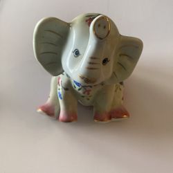Formalities by Baum Bros Hand Painted Porcelain Elephant With 10K Gold Trim Cute