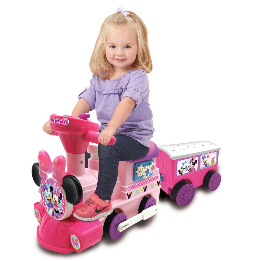 Disney Minnie Mouse 6-Volt Powered Train with Tracks and Caboose