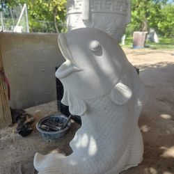 Concrete Fish Statue