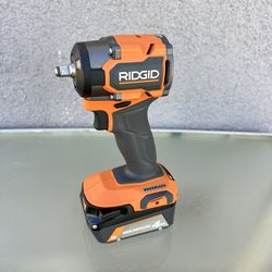 Ridgid 18V Subcompact Brushless 3/8” Impact Wrench w/ 4.0Ah Battery/ New