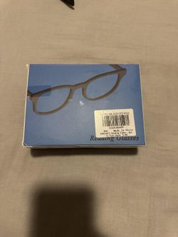 Blue Reading Glasses with Case 2.0 Magnification