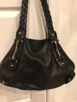 Authentic Gucci black soft leather Pelham bag with matching wallet