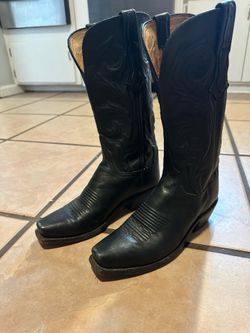 Black Lucchese cowboy boots 7.5 B