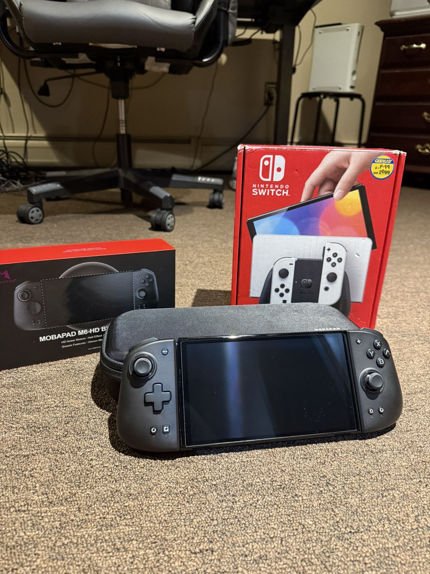 Nintendo Switch OLED 256 SD Card Mobapad M6 HD Joycons