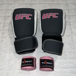 Women’s UFC Fighting Training Boxing Gloves & Wraps