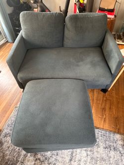 Loveseat and Ottoman Set