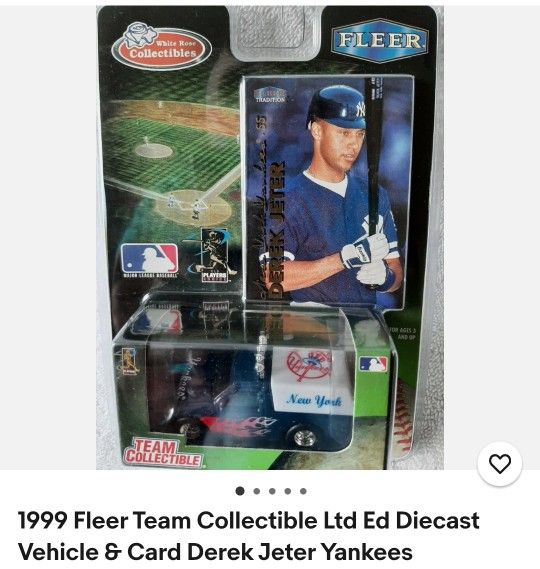 1999 Fleer Collectible Derek Jeter Card And Car Set