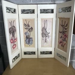 Vintage Decorative 4 Panel Divider 