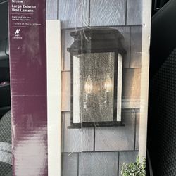 Home Decorators Sirrine Large Outdoor Wall Lantern – Black