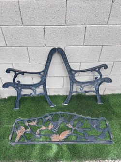 Decorative Cast Metal Garden Bench Frame – Restoration Project
