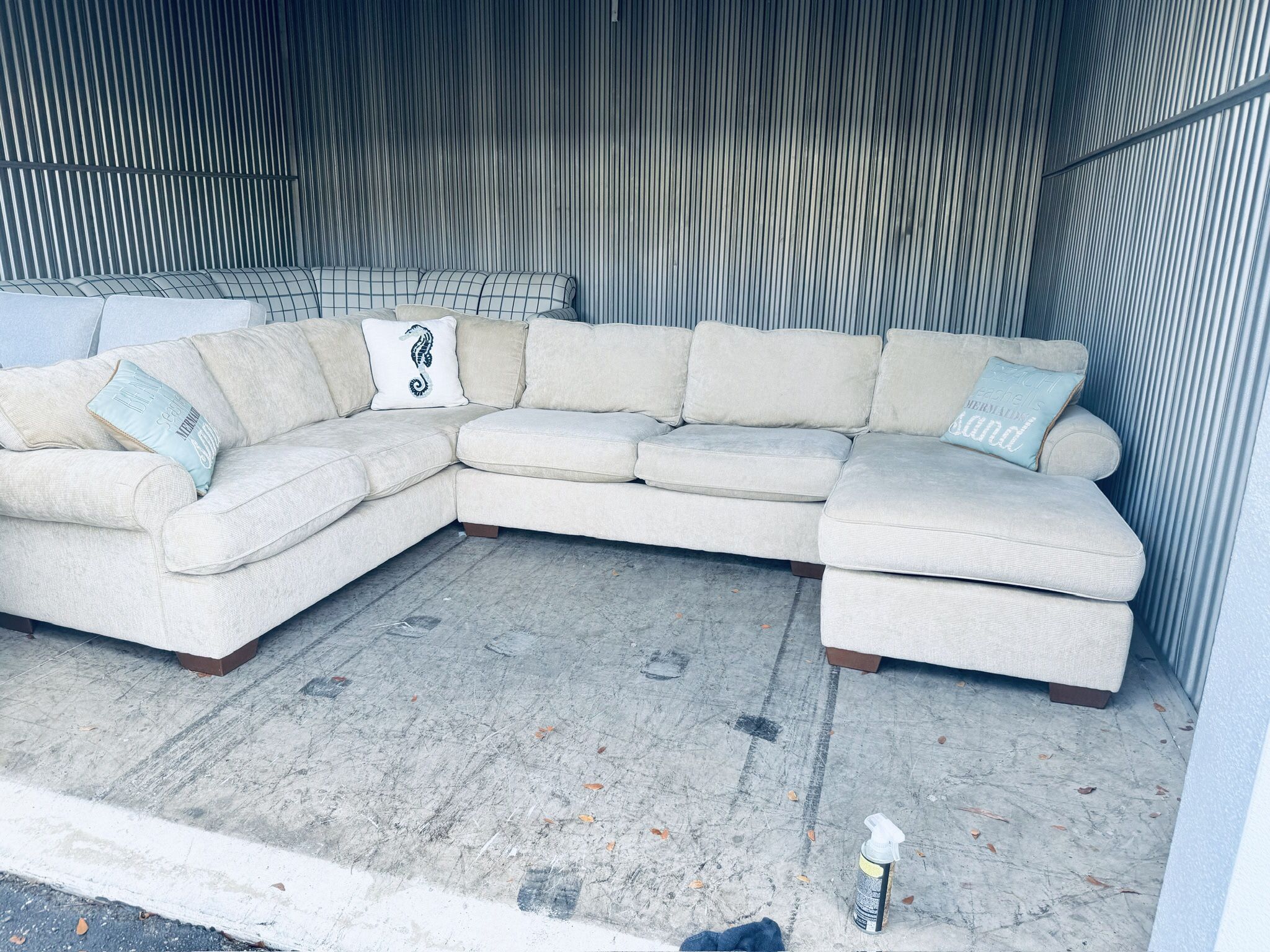 Luxurious Upscale Robb & Stucky Contemporary Coastal Sectional Sofa