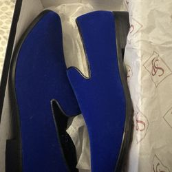 Blue Loafers Shoes 