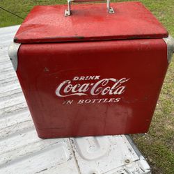 Vintage Coca cola cooler collectibles