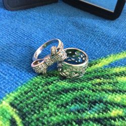 Pretty Sterling Silver ring with crsytals  #25  Necklace with crystals & Czech  glass beads necklace $ 15  🌸 🌼 🌸  Happy Shopping 🛍 