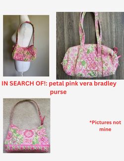 IN SEARCH OF Vera Bradley Petal Pink Quilted Purse