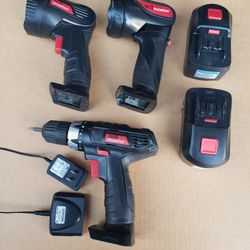 Cordless Drill And Flashlight Kit