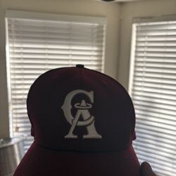 Burgundy Red Angels Fitted Hat 7 5/8 New Era