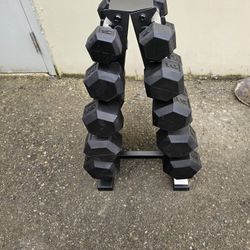 Dumbells Weights With Rack And Weight Bench 